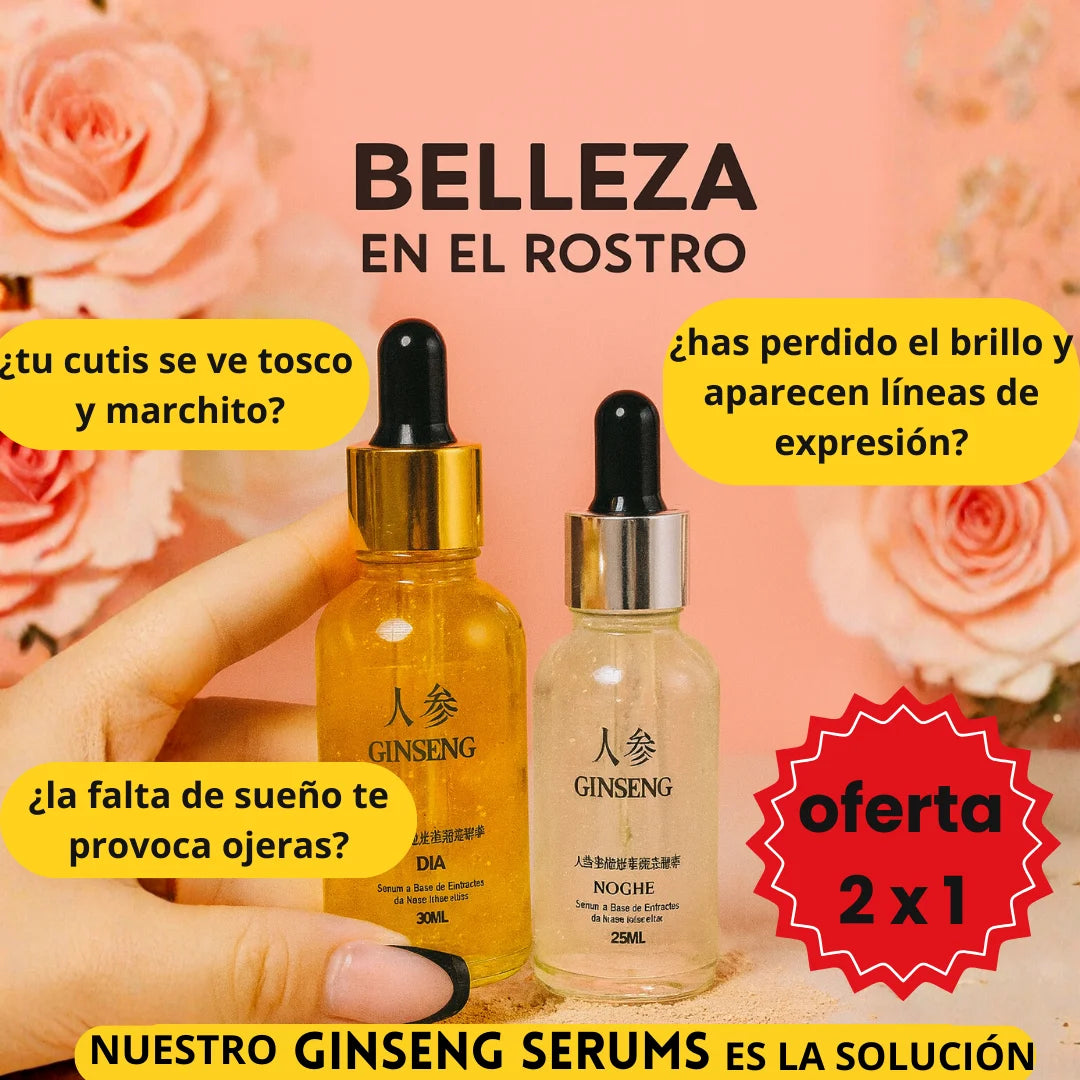 Ginseng Serum X2 Und. Dia y Noche, TU SECRETO PARA UNA PIEL RADIANTE Y REVITALIZADA